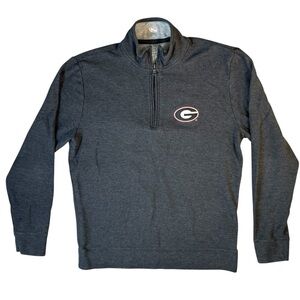 Vineyard Vines UGA Gray Long Sleeve Quarter Zip Top Women's Size Small